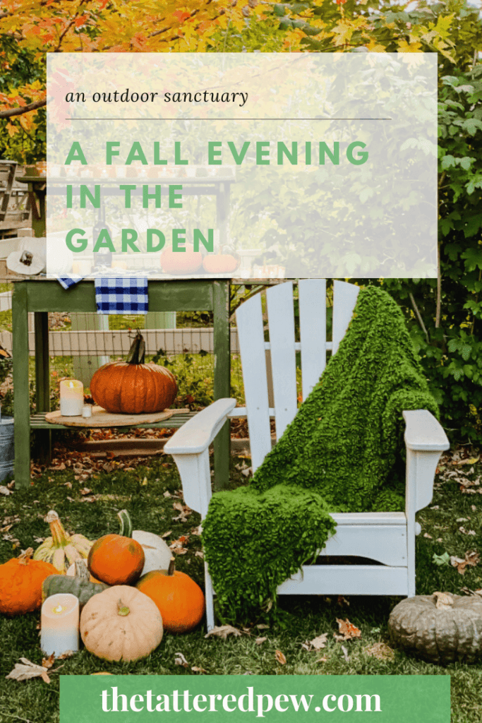 AN outdoor sanctuary for two...a Fall evening in the garden!