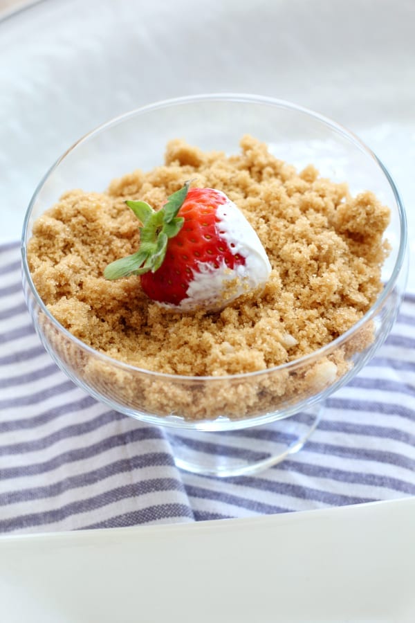 A simple strawberry dessert or snack.