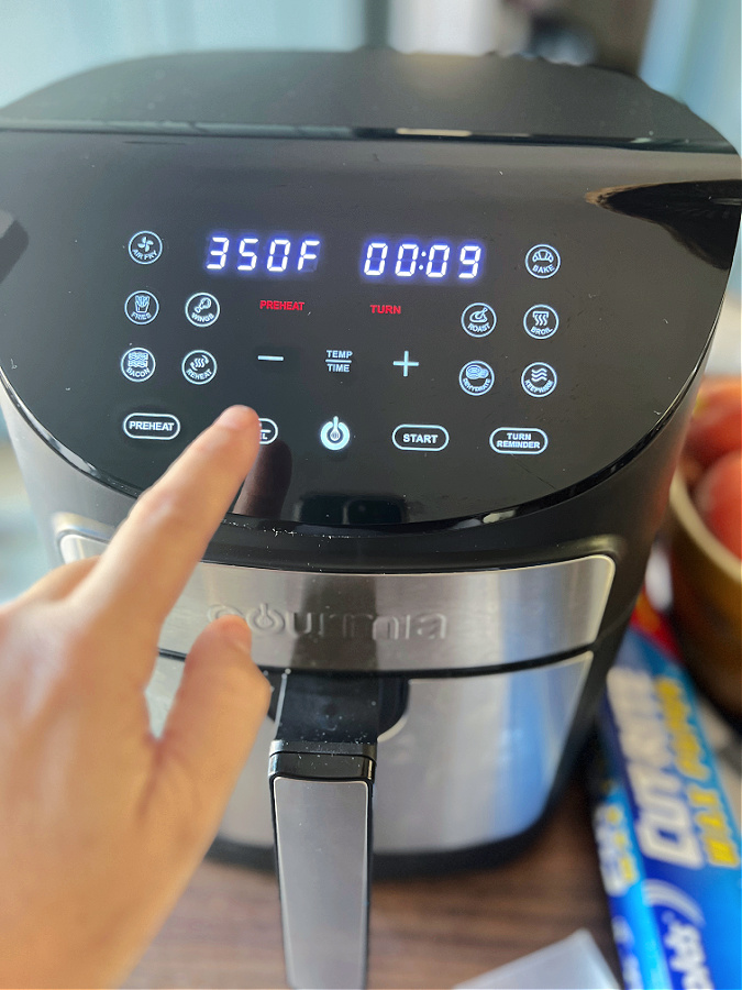 Air fryer preheated