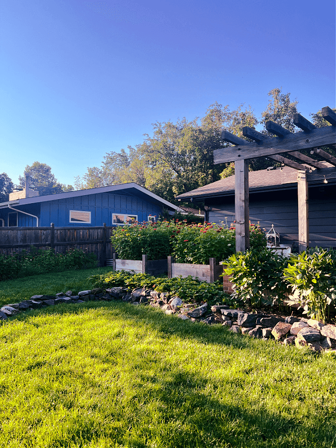 side view of backyard