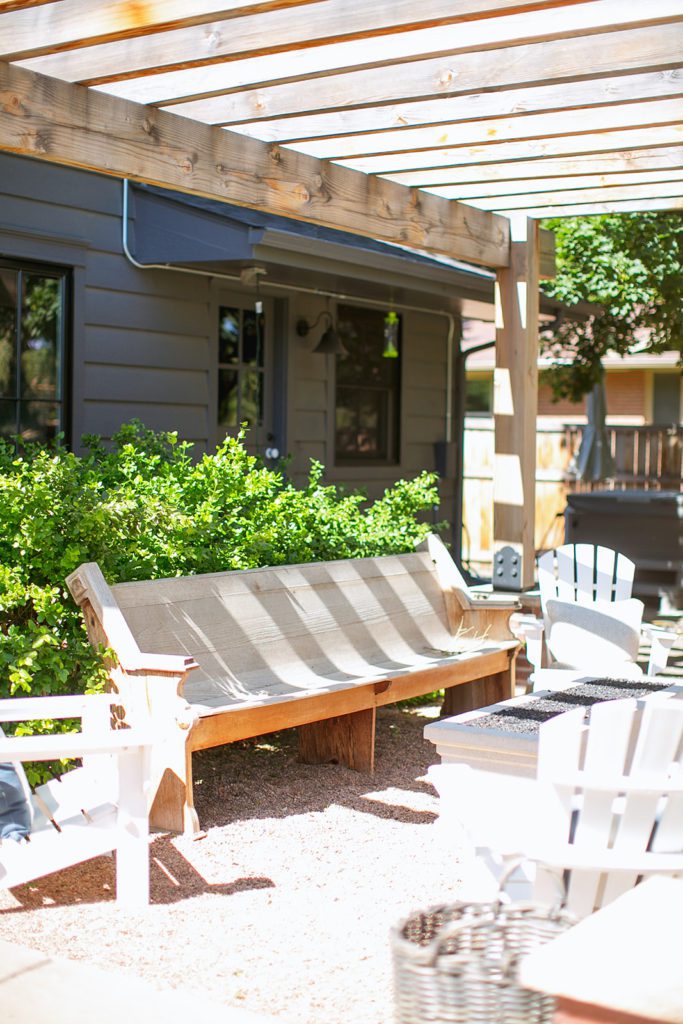 The Tattered Pew out back by the firepit.
