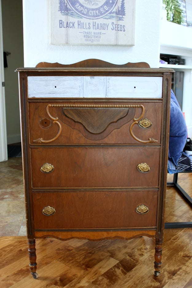 My favorite Boxwood green dresser before I got my hands on her.