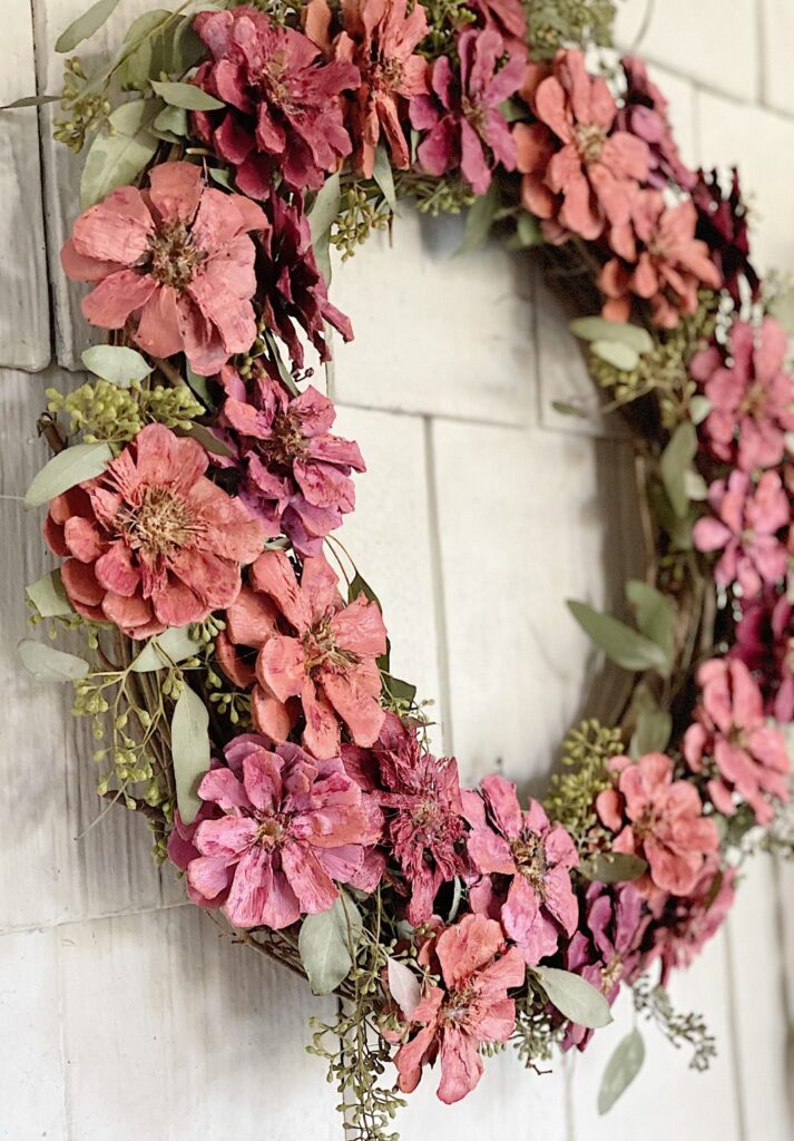 Pinecone Flower Wreath/ My 100 Year Old Home