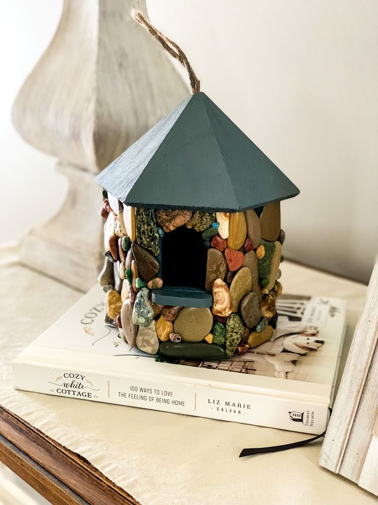 How to build a stone birdhouse from Kim of Cottage in The Mitten