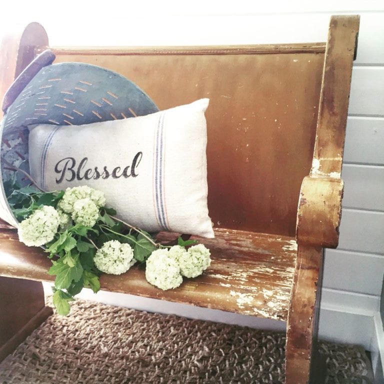 Blessed pew vintage bucket