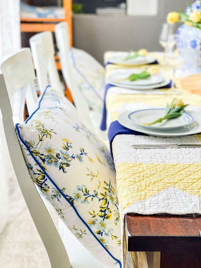 Pillows add that touch of comfort to any table!