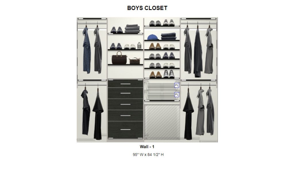 Teen boys closet makeover design