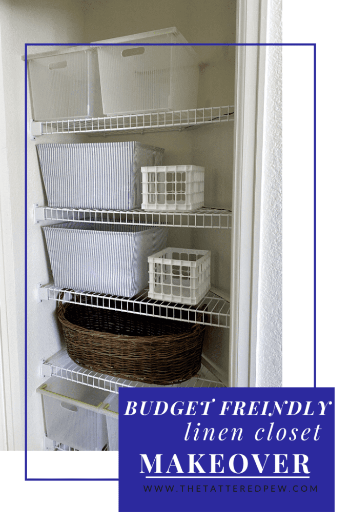 Tips and tricks for a budget friendly linen closet makeover.