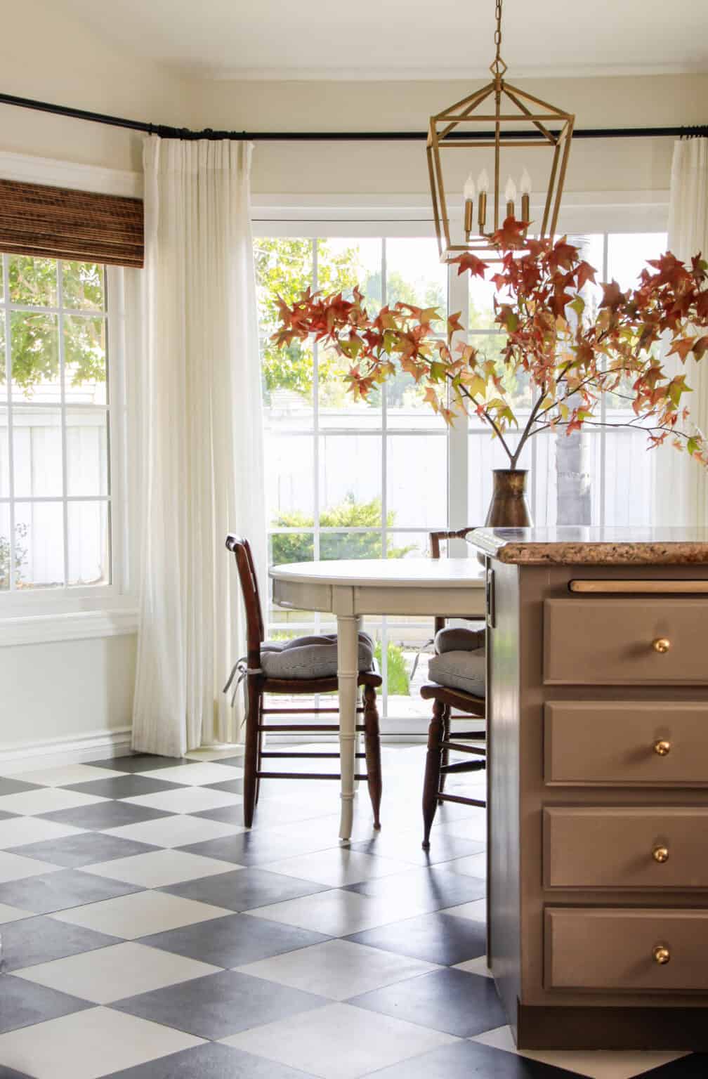 Wildflower Home Blog has the most beautiful harlequin pattern floors!