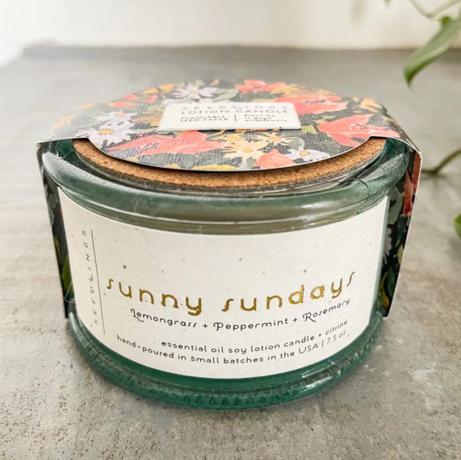 Sunny Sunday lotion candle: Earth and Wares small shop Monday Must Have