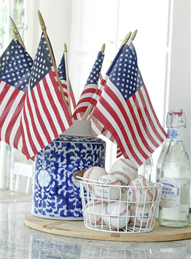 patriotic decor for our casual summer home tour