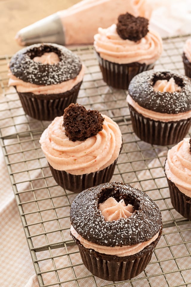 Welcome Home Sunday: Strawberry Chocolate Heart Cupcakes