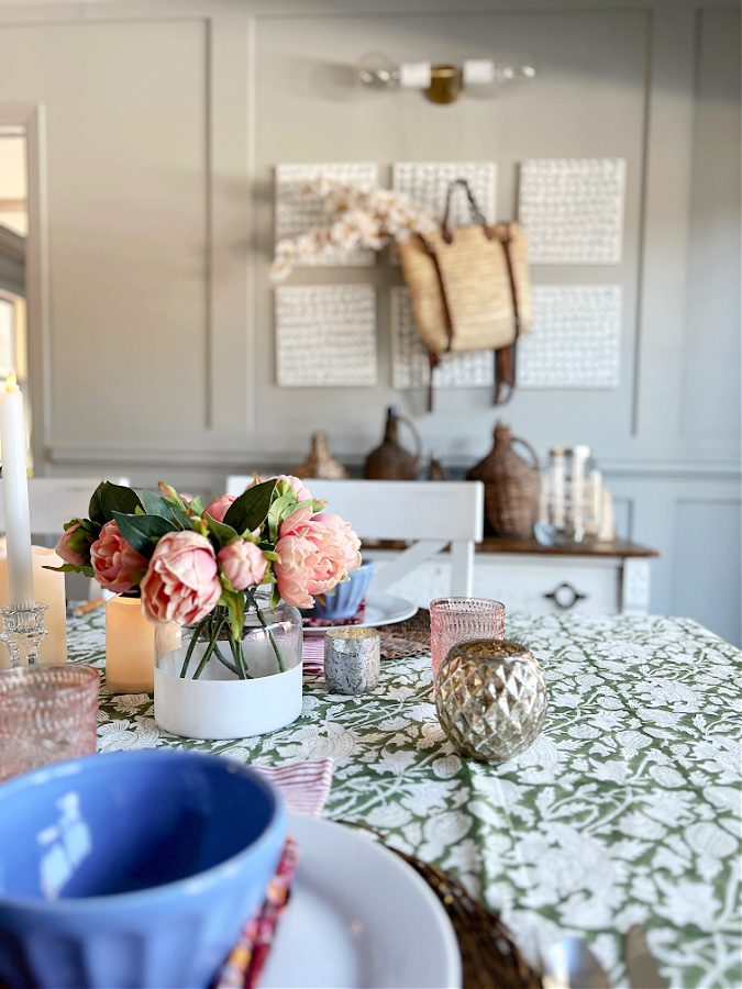 A colorful Valentine's Day table view