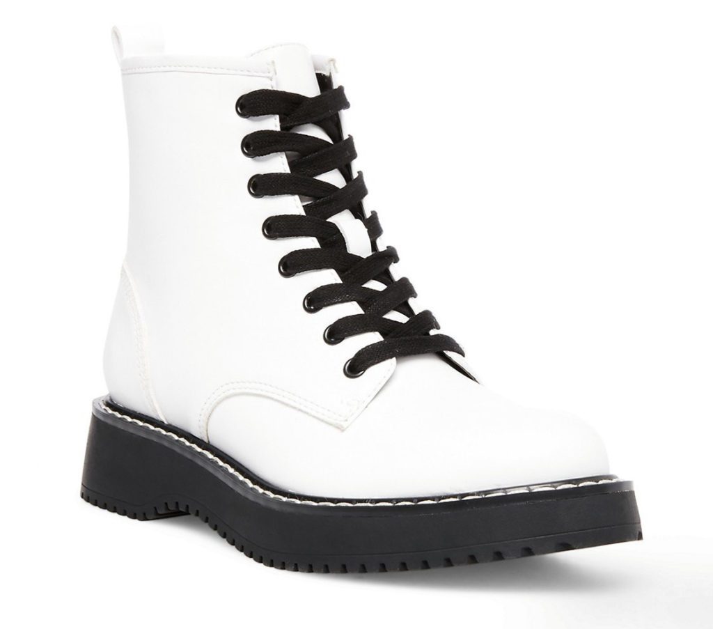 white combat boots for teen girls