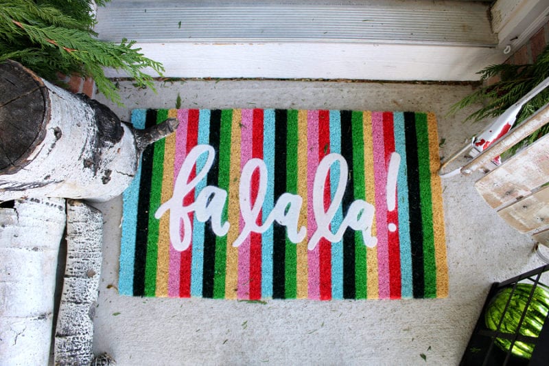 Fa la la doormat from Target!