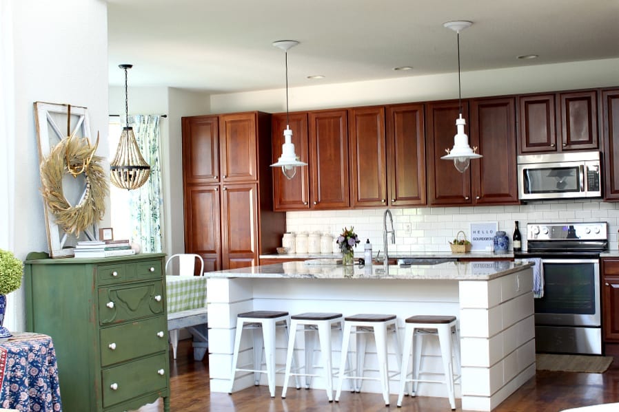 A Fall kitchen full of cozy decor.