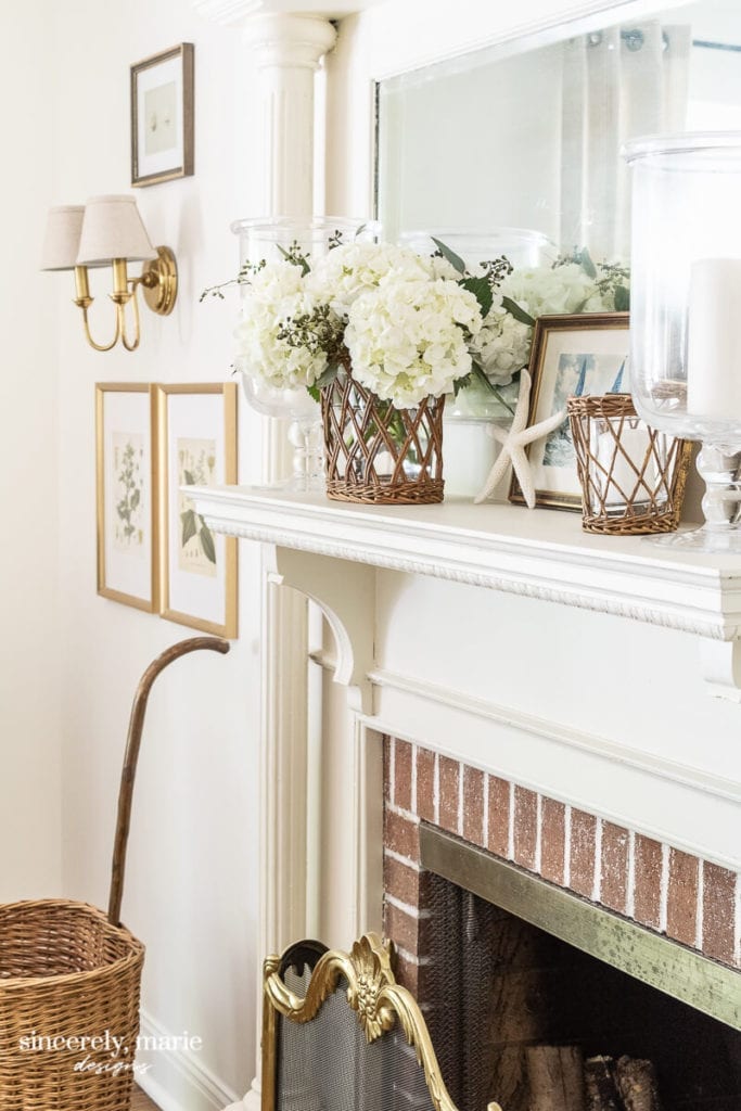 Welcome Home Sunday: How to creat a summer mantel with character