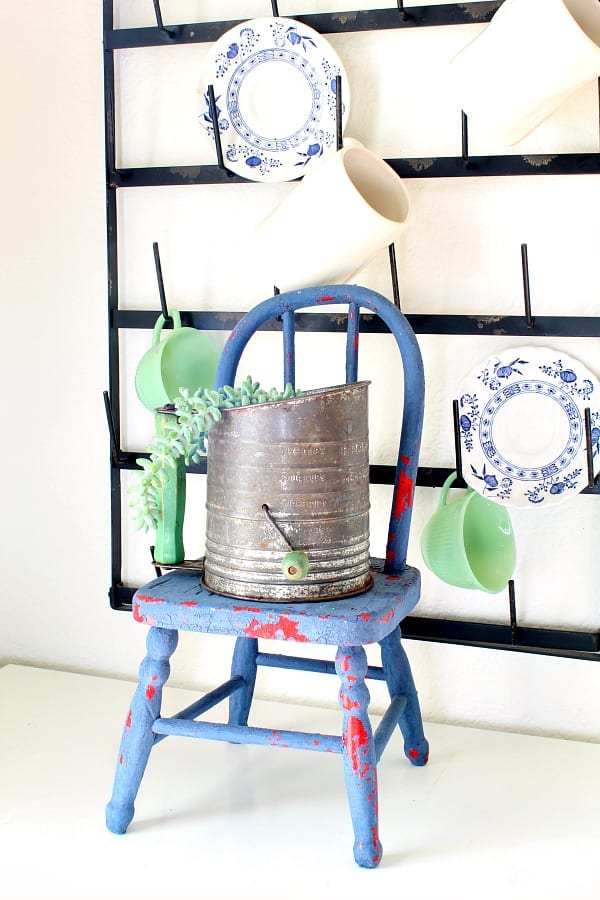 this sifter is the perfect place to plant this trailing succulent.