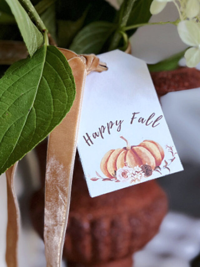 Happy Fall gift tag free printable