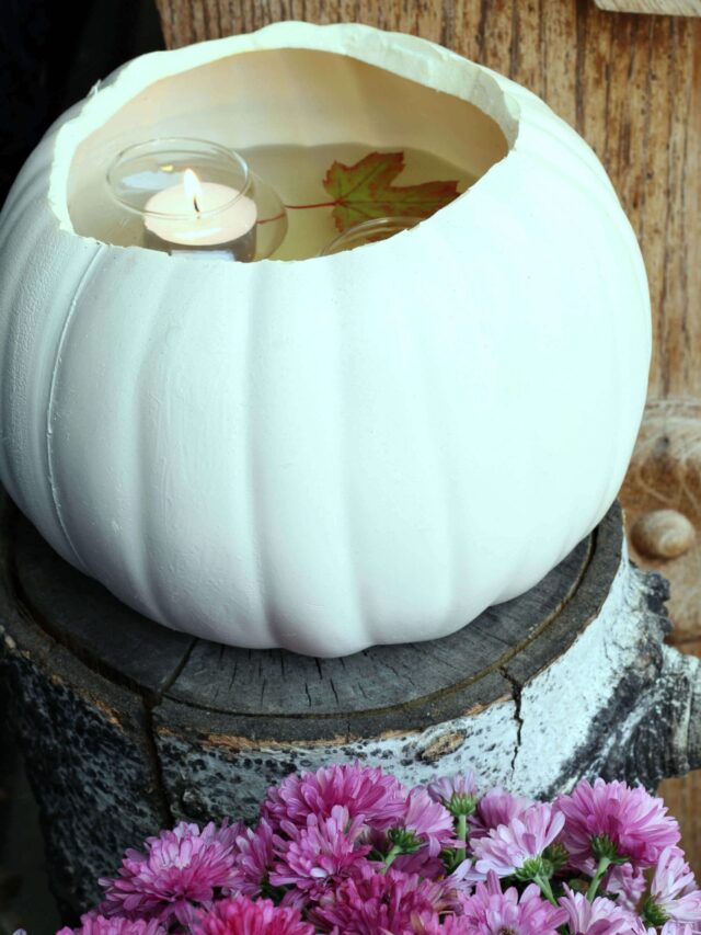 DIY Pumpkin With Floating Candles
