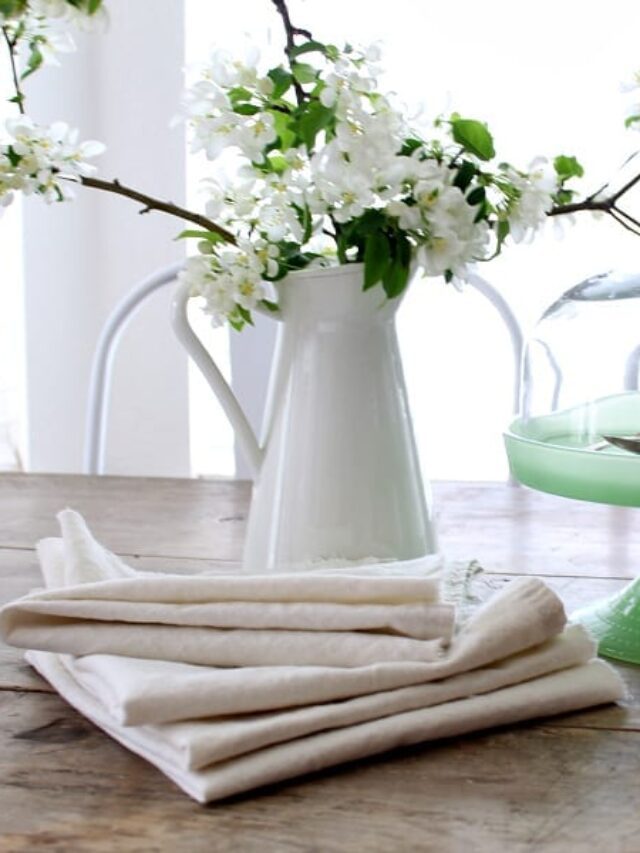Beautiful and soft drop cloth napkins.