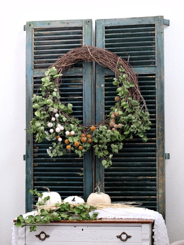 Make this large DIY Fall farmhouse wreath for under $20!