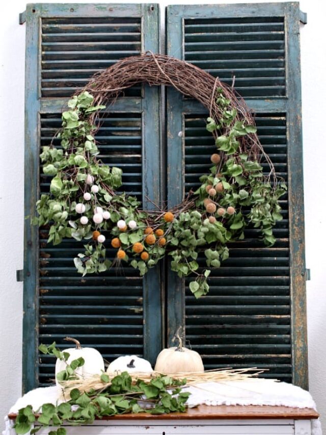 Make this large DIY Fall farmhouse wreath for under $20!