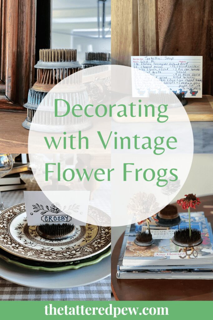 How to use a glass floral frog – Tulip Centerpiece – Vintage Bu-Te Antiques, Vintage