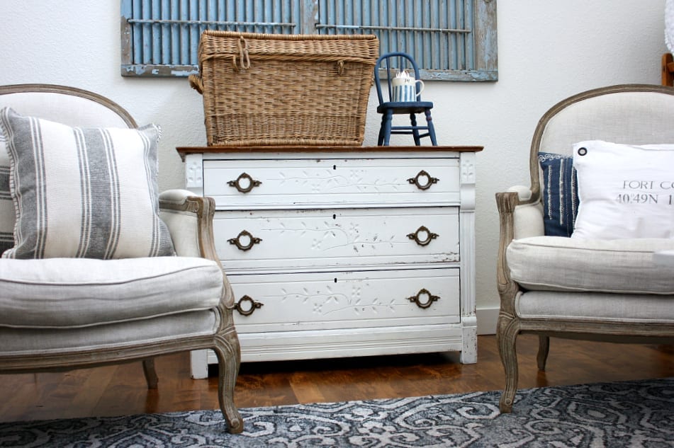 Old dresser makeover using milk paint. You won't believe the before!