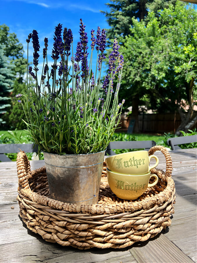 Lavender as a centerpiece