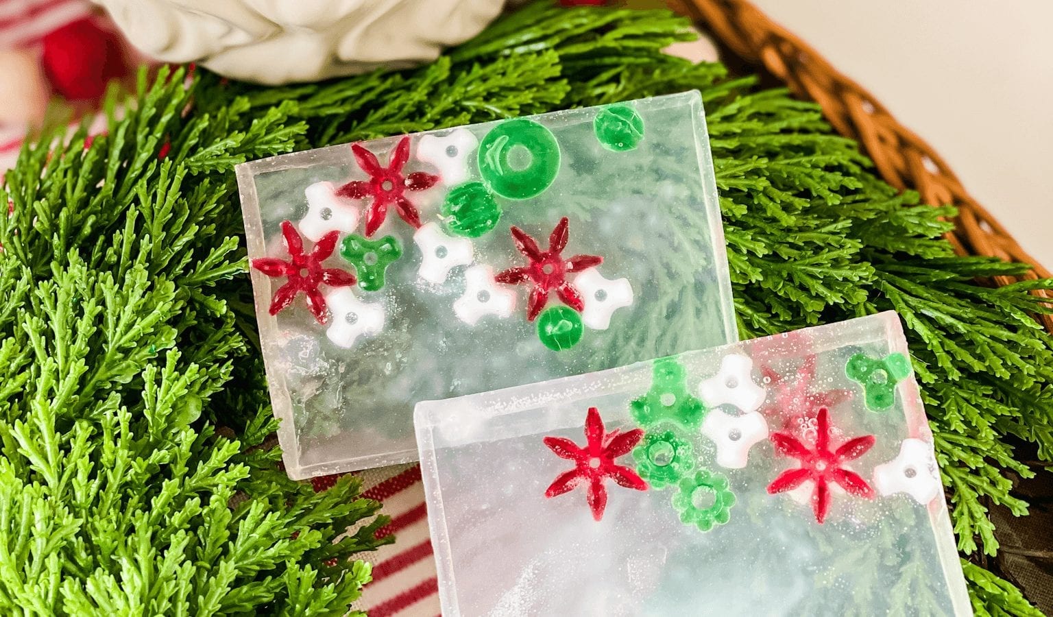Homemade Christmas soaps that kids can make and gift!