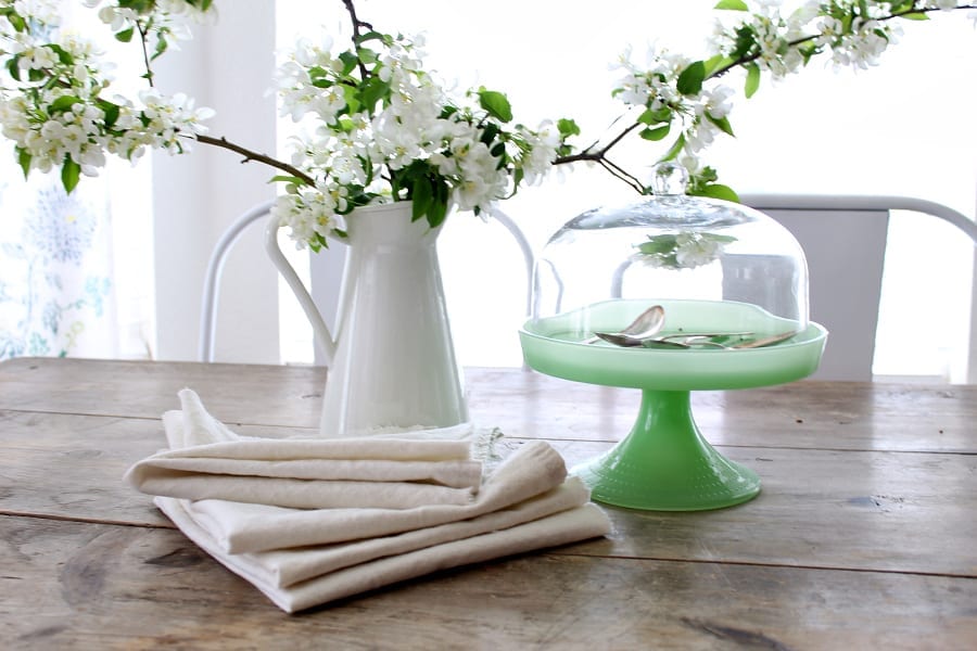 Beautiful and soft drop cloth napkins.