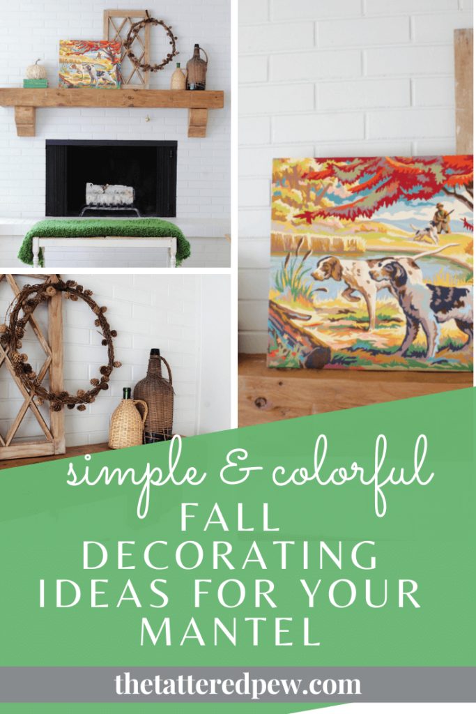 Simple and colorful Fall decorating ideas for your mantel!