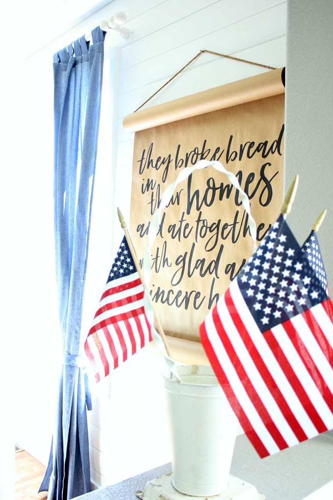 Easy summer styling with signs and flags.