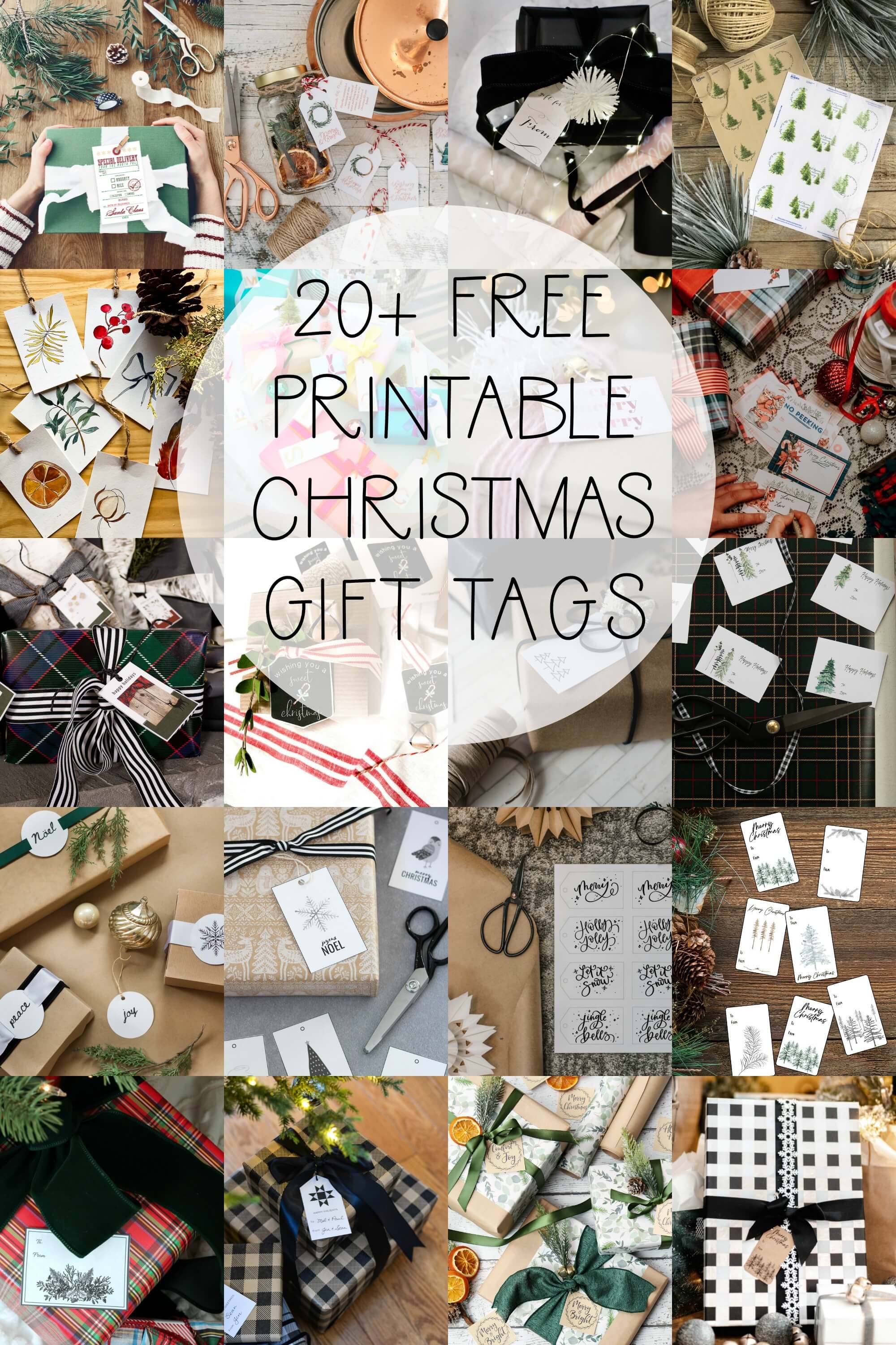 20+ Free printable Christmas gift tags perfect for the holidays!