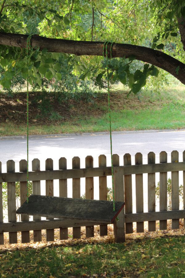 This precious swing in our front yard has already been used many times!