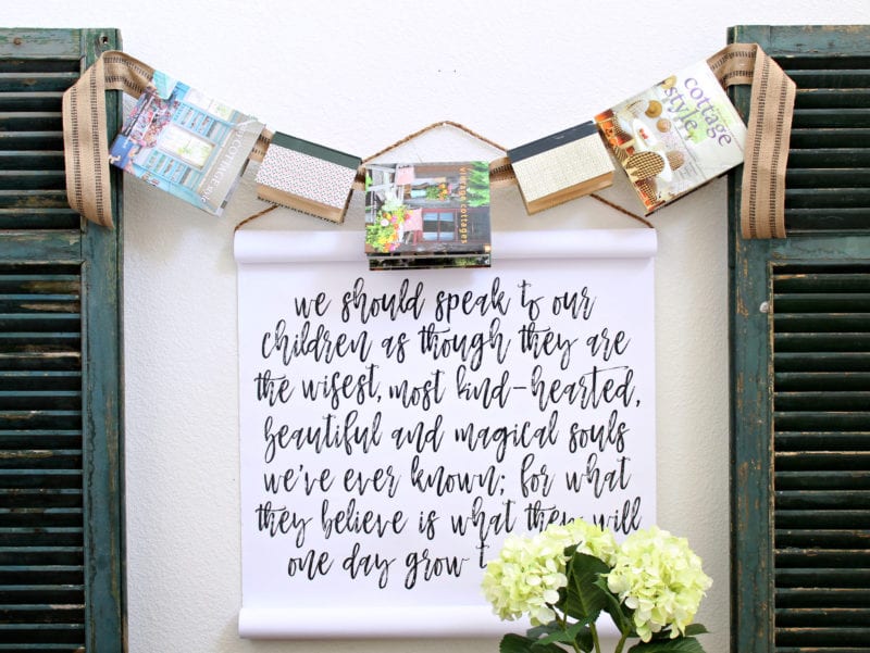 A fun and simple DIY book garland. #garland #books