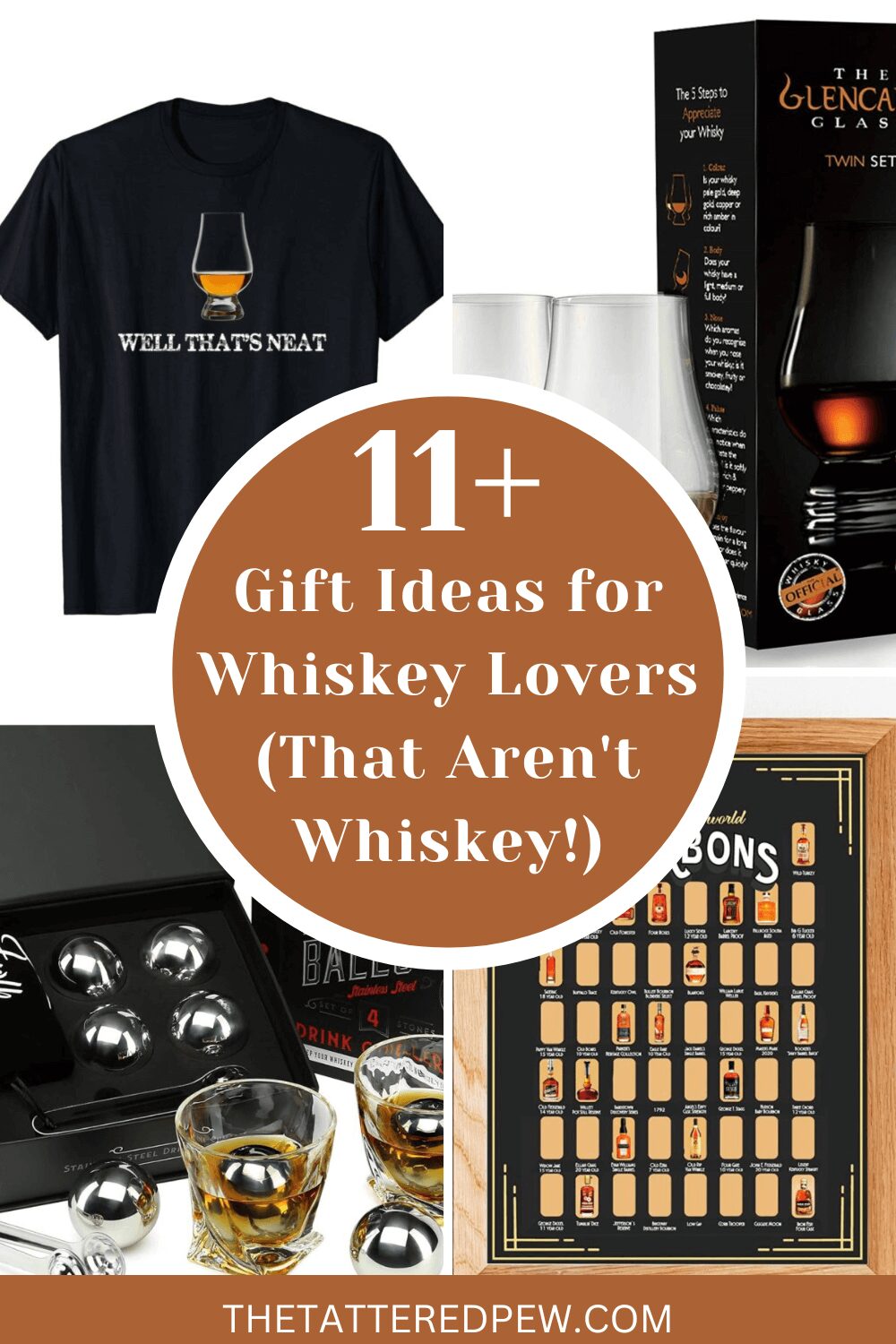 collage of gifts for whiskey lovers