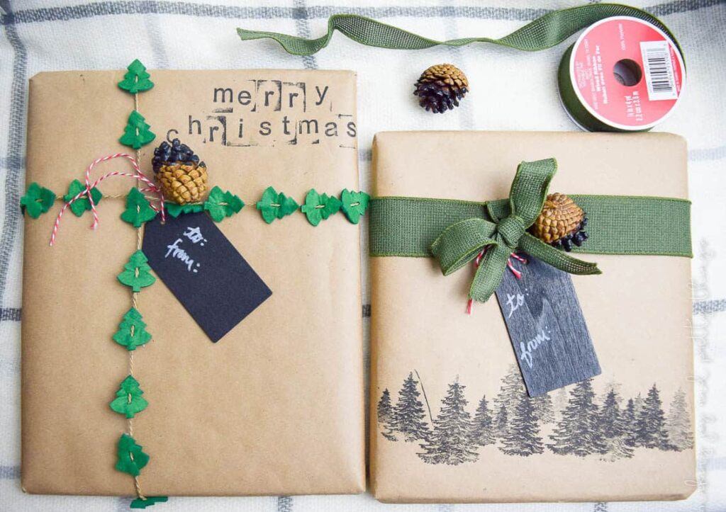 Gift Wrapping with Pine Cones /Making Joy and Pretty Things