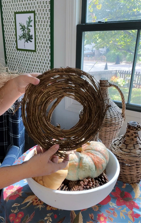 grapevine garland for organic fall feel