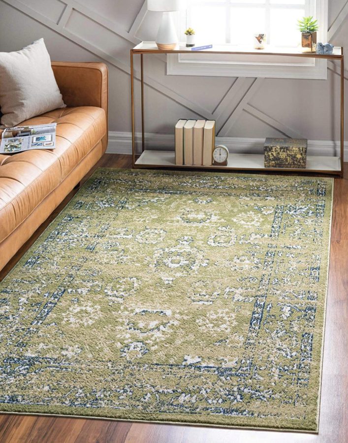 Green rug
