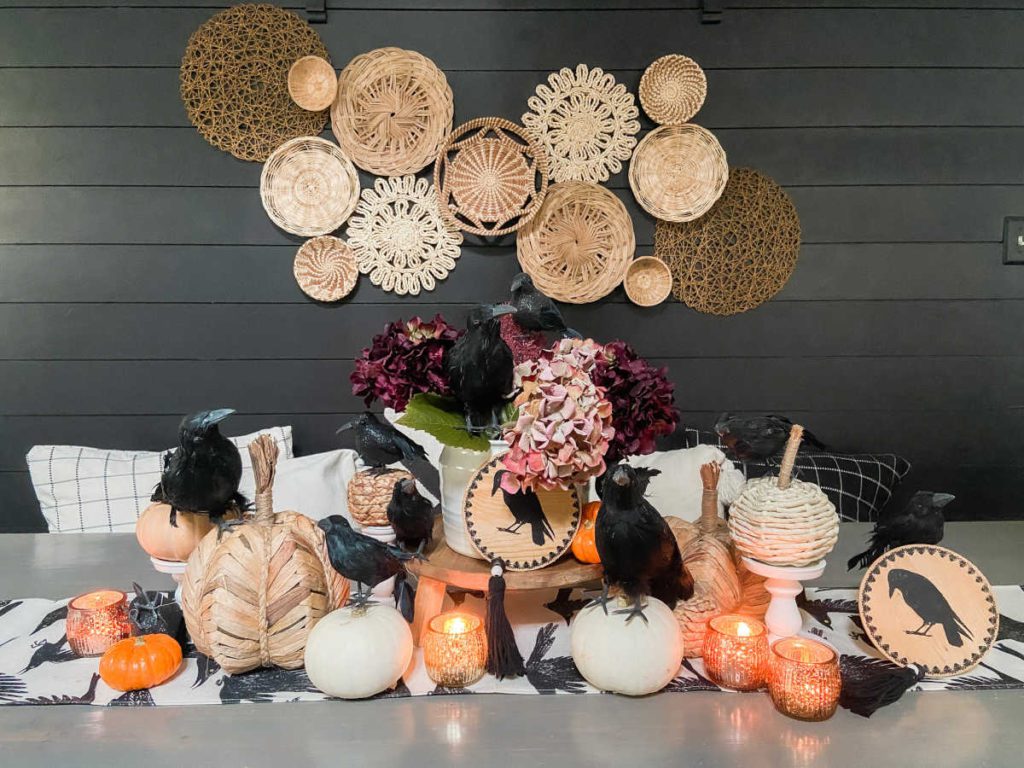 Welcome Home Saturday: Easy Halloween crow tablescape