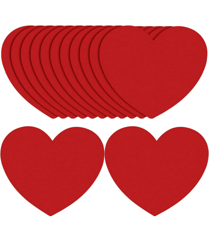 heart shaped placemats for Valentine's Day