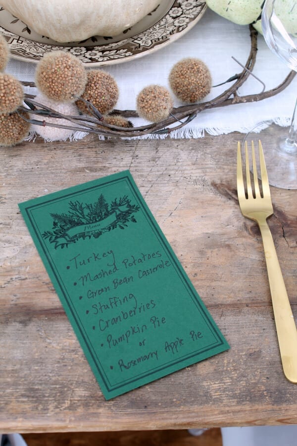 These printable menu cards fit any occasion! Just switch them up by printing on different colors!