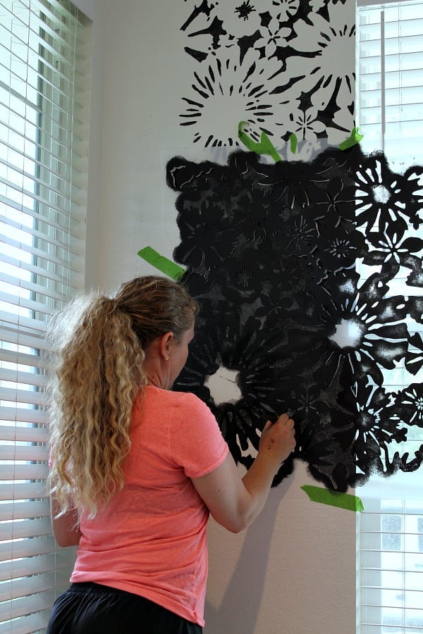 Stenciling an accent wall is way easier than you think!