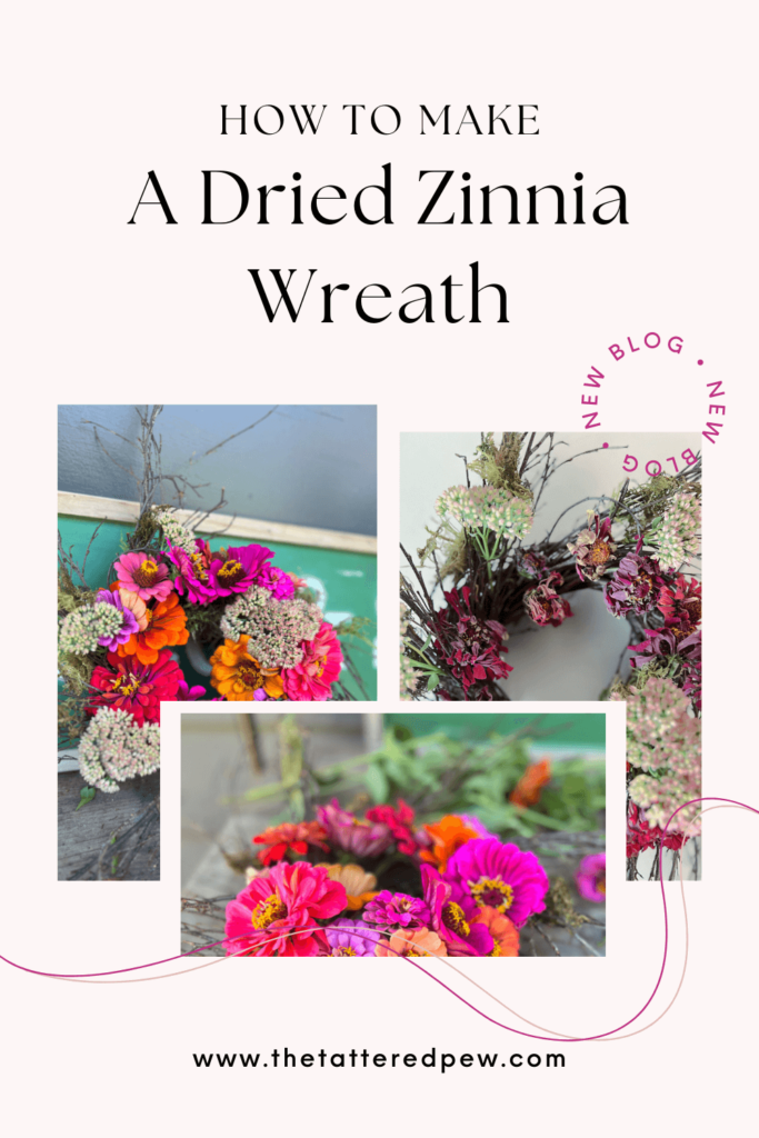 How to make a dried zinnia wreath