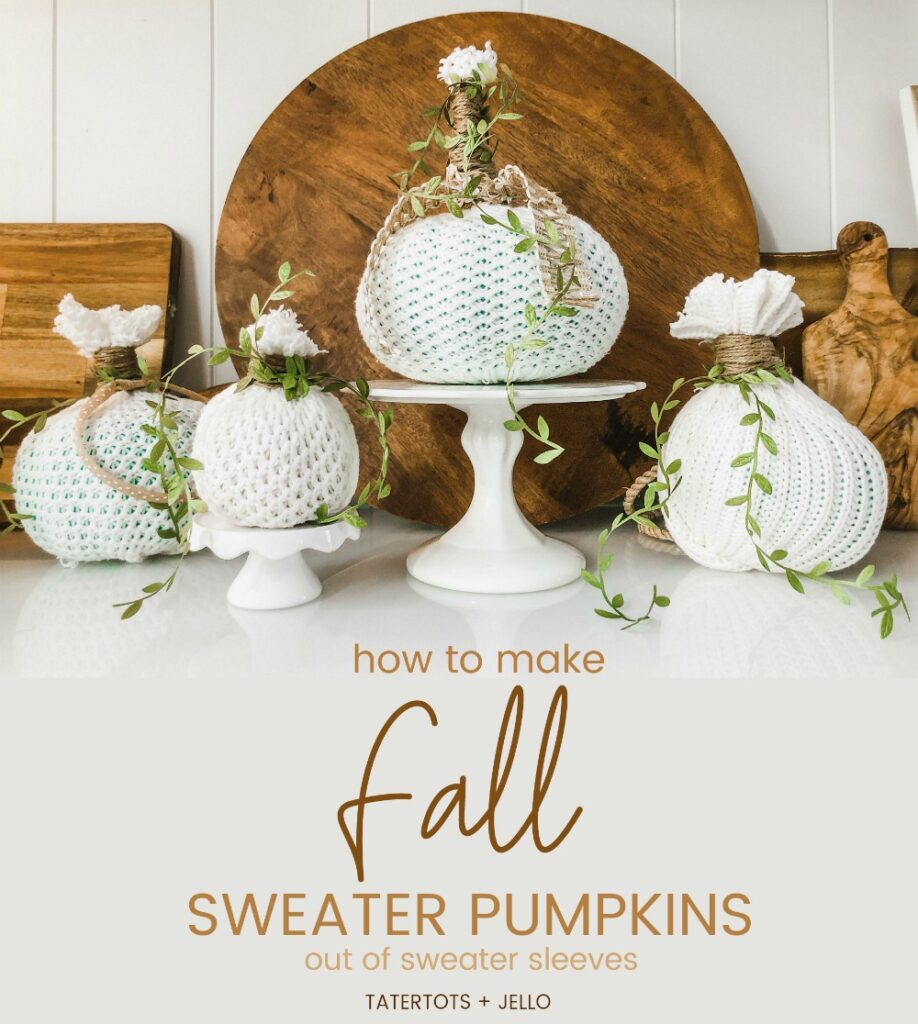 Welcome Home Saturday: Easy Fall Sweater Pumpkins