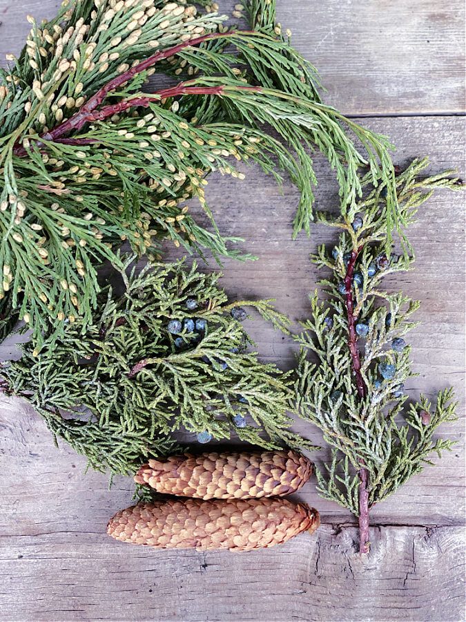 Natural elements from our yard were the perfect filler for my ice votives.