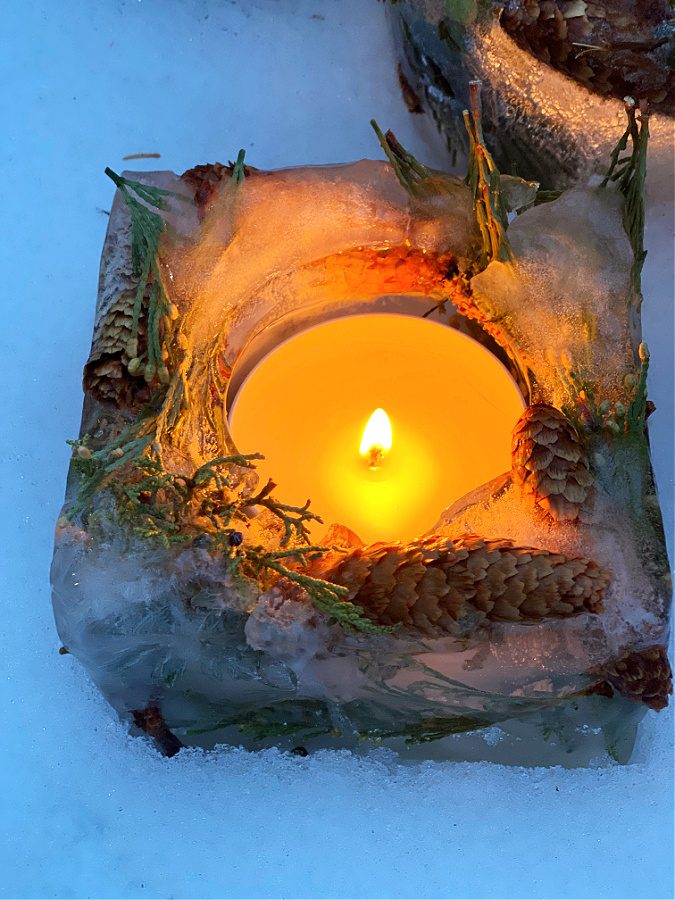 A beautiful ice votive perfect for any winter occasion!