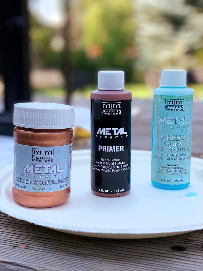 Metal Effects copper paint and patina kit for that quick and easy copper patina project!